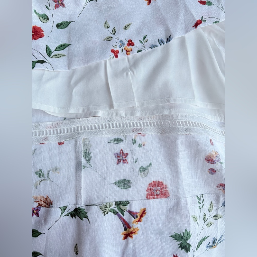 NEW Reformation Everett Linen Midi Dress Corsini White Multi Floral | US 4 UK 8 - Picture 16 of 16